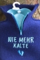 Preview: Filz-Wärmflasche "Nie mehr kalte Füsse" in dunkelblau